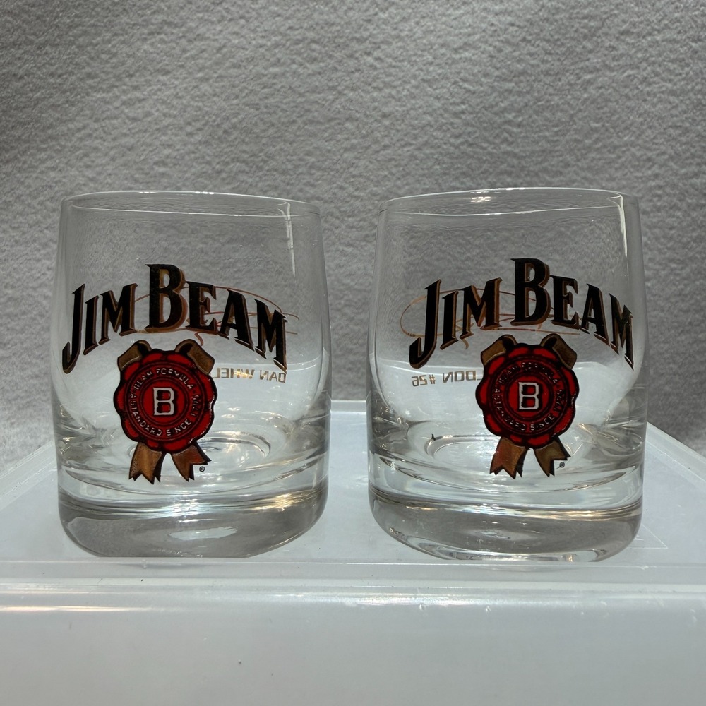 Jim Beam Dan Wheldon Signature Series #26 Shot Glasses Set of 2 IndyCar Decor